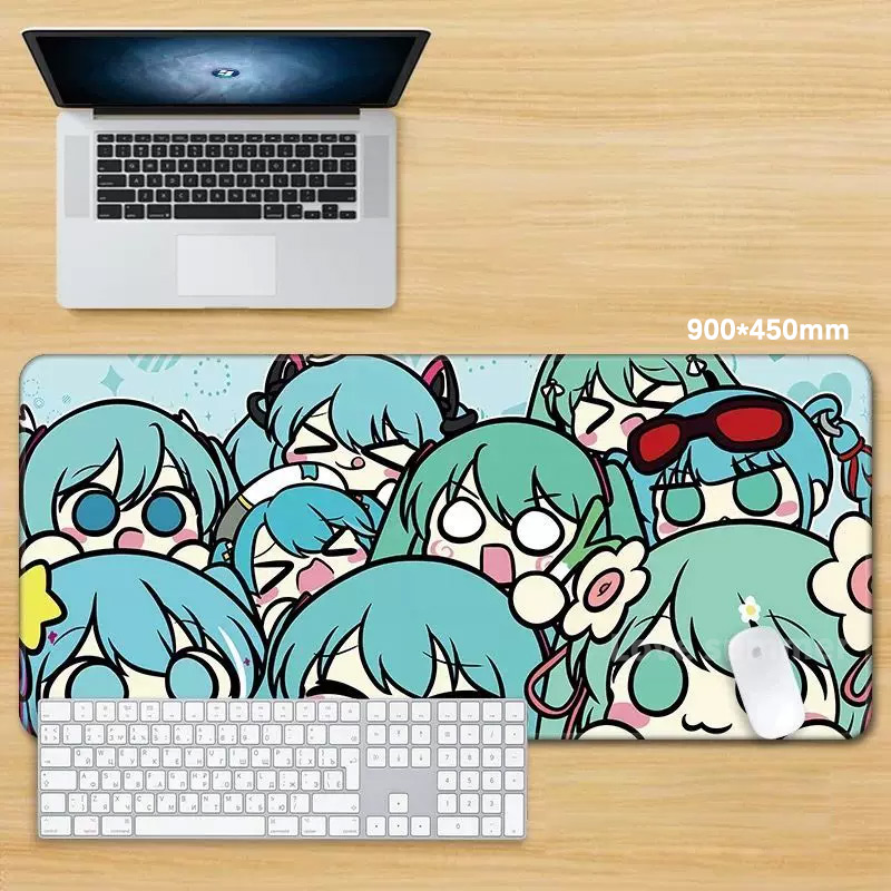 Pc Gaming Hatsune Miku - Anime Mouse Pad Oyuncu Klavye Pedi