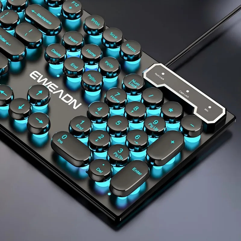 Pc Gaming Rgb - Retro Punk Mekanik Hissiyatlı Klavye Mouse