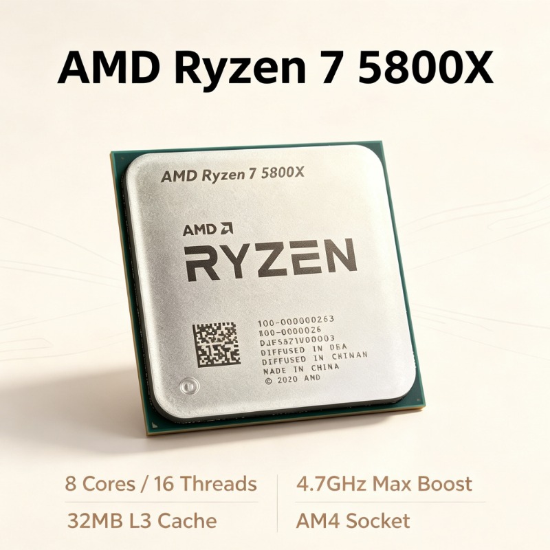 Pc Gaming Desktop - R7 5800X Masaüstü İşlemci Maksimum Hız