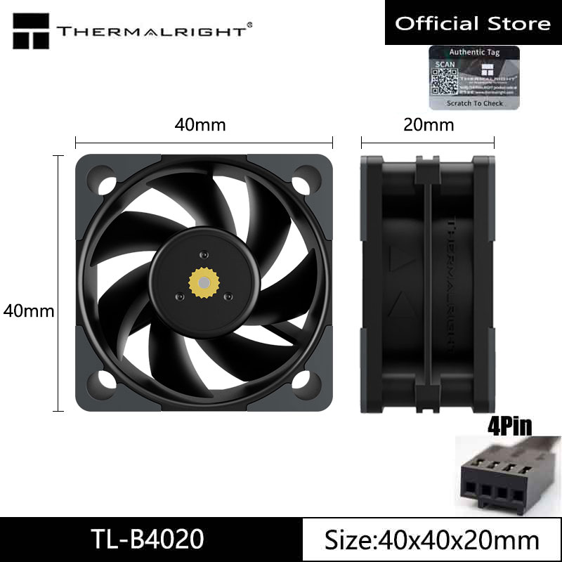 Pc Case Fan - ThermalrightTL-B4020 4CM kasa soğutma fanı, 40x40x20mm/Çift