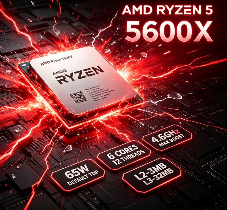 Pc Gaming Desktop - AM4 Platformu Ryzen5 5600X AMD Kilitsiz