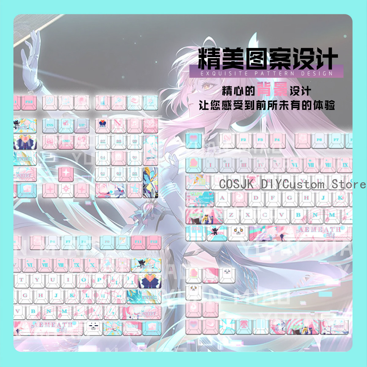122 Tuşları Anime Wuthering Wa - Mechanical Keyboard incelemesi ve fiyatı