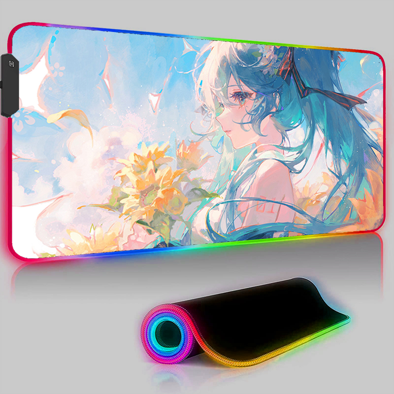Kawaii pembe HD Mouse Pad RGB  - Pc Gaming Hatsune Miku incelemesi ve fiyatı