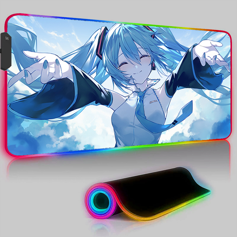 Kawaii pembe HD Mouse Pad RGB  - Pc Gaming Hatsune Miku incelemesi ve fiyatı