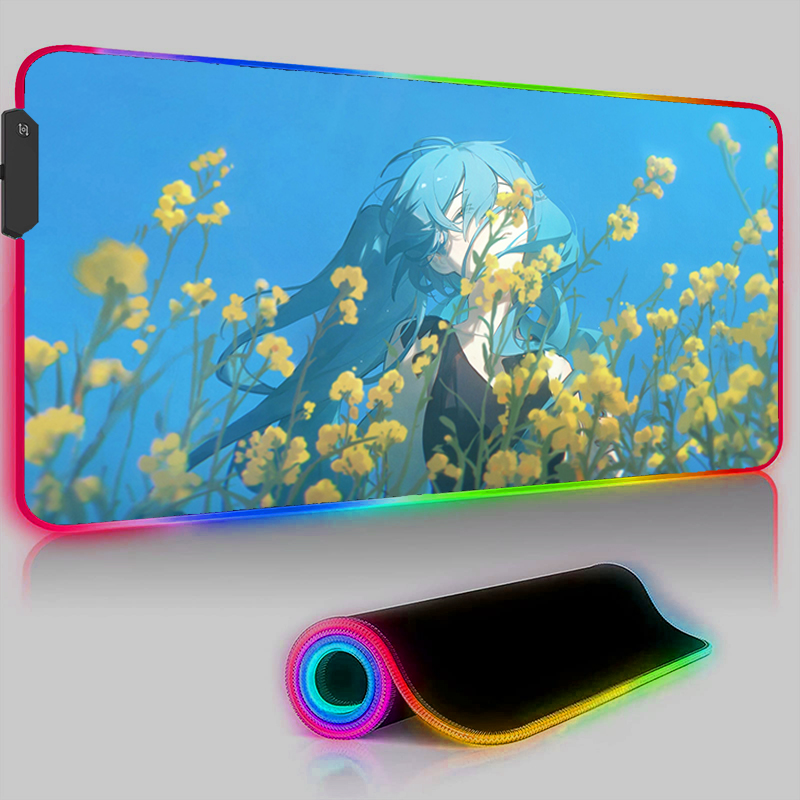 Kawaii pembe HD Mouse Pad RGB  - Pc Gaming Hatsune Miku incelemesi ve fiyatı